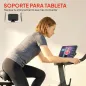 Bicicleta Estática en Casa con Resistencia Magnética Regulable Pantalla LCD Asiento y Manillar Ajustables Ruedas Negro