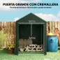 Carpa de Jardín para Bicicletas 1,2x1,8x1,65 m con 2 Habitaciones Puerta con Cremallera Impermeable Anti-UV Verde