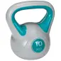 Pesa Rusa 10 kg Revestimiento de PU y Relleno de Arena para Entrenamiento de Fuerza 22x16x26 cm Azul y Gris
