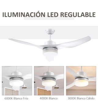 Ventilador de Techo con Luz