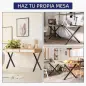 Conjunto de 2 Patas para Mesa Estilo Industrial 80x72 cm en Forma de X Patas de Muebles de Acero para Soporte con Protectores To