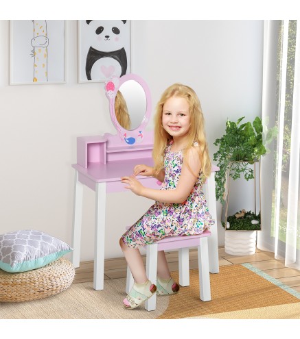 Tocador Infantil con Taburete