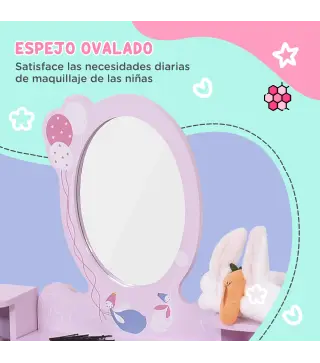 Tocador Infantil con Taburete