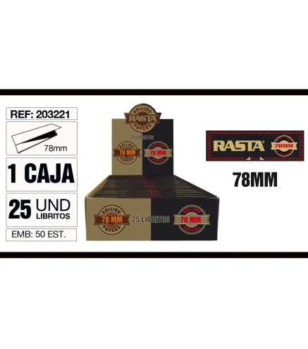 Cajita 25 Libritos Papel 78Mm