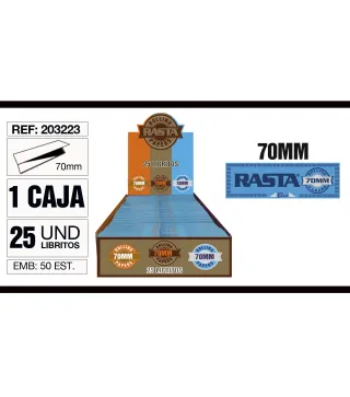 Cajita 25 Libritos Papel 70Mm Azul