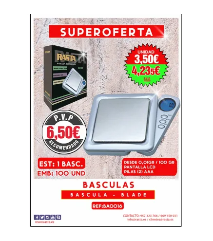Báscula Blade 0.01G 100G 1Und Emb 100