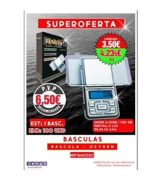 000 Báscula Oxygen 0.01G 100G Emb 100Und