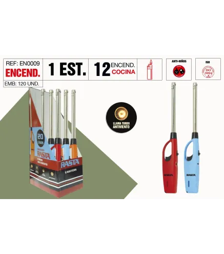 Encendedor Cocina Llama Turbo Antiviento