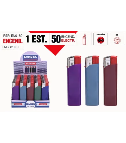 Encendedor Electronico Est: 50 Und.