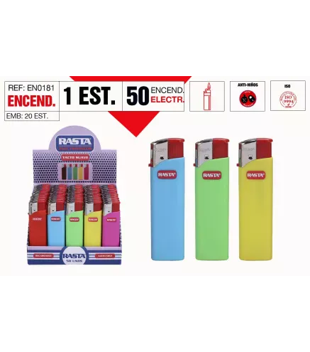 Encendedor Electronico Est: 50 Und.