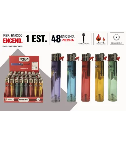 Encendedor Round Transparente Est 48 Und