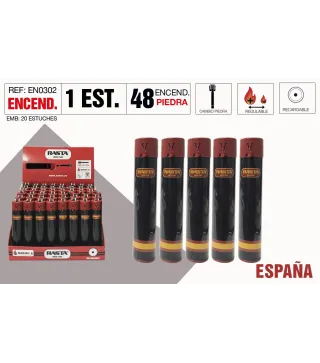 Encendedor Round Black Estuche 48Und