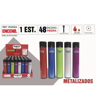 Encendedor Round Metal Estuche 48 Und