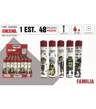 Encendedor Round Familia Estuche 48 Und