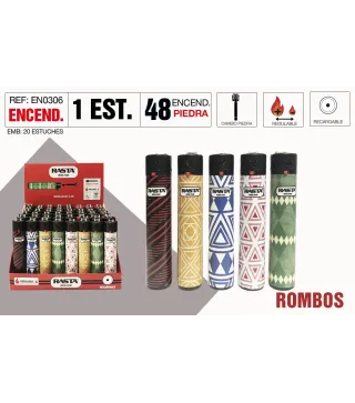 Encendedor Round Rombos Estuche 48 Und