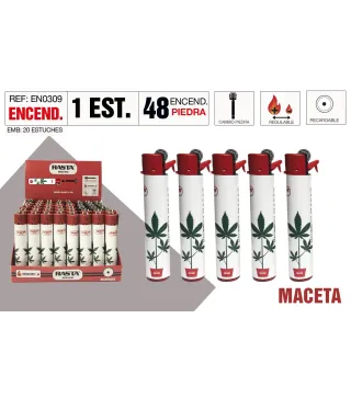 Encendedor Round Maceta Estuche 48 Und