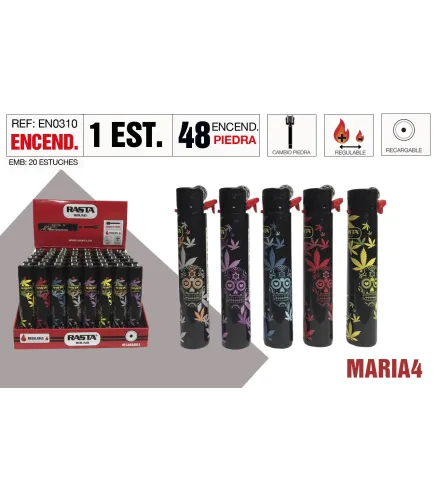 Encendedor Round Maria4 Estuche 48 Und