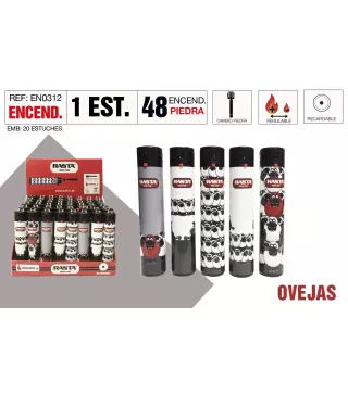 Encendedor Round Ovejas Estuche 48 Und