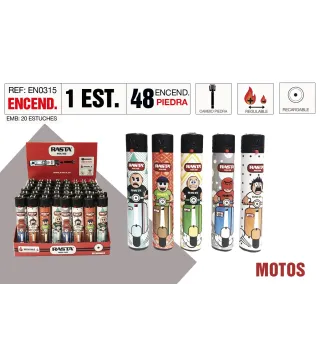 Encendedor Round Motos Estuche 48 Und