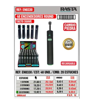 Encend Round Black Color Est 48 Emb 20