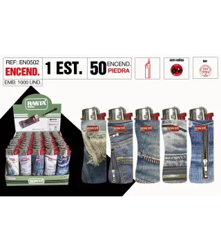 Encendedor Piedra Rasta Mini Jeans