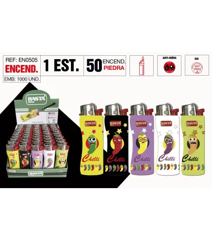 Encendedor Piedra Rasta Mini Chilli