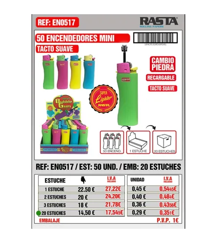 Encend.Mini Fluor Est 50 Emb 20Est