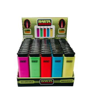 50 Encendedores Soft Fluor Turbo Antiviento