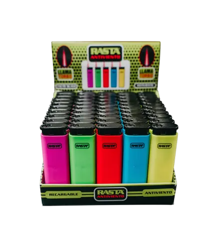 50 Encendedores Soft Fluor Turbo Antiviento