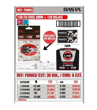 Filt-150 6Mm+2Lib-Negros 30Bol Emb 8Est