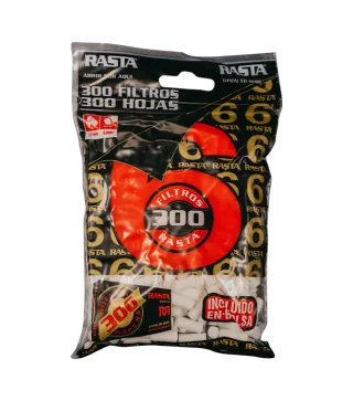 Filtros Tabaco De 6Mm + Papel Mazo De Regalo - 300 Unidades