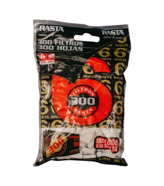 Filtros Tabaco De 6Mm + Papel Mazo De Regalo - 300 Unidades