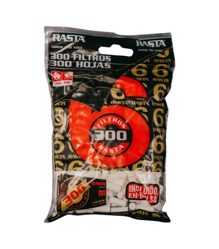 Filtros Tabaco De 6Mm + Papel Mazo De Regalo - 300 Unidades