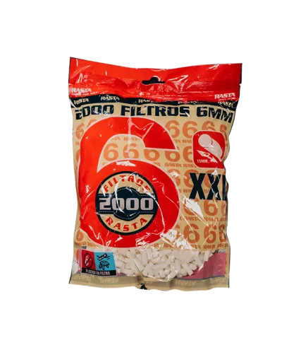 Filtros Tabaco 6Mm Xxl - 2000 Unidades