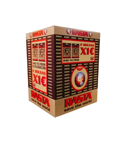 2X1€ Expositor Filtros Tabaco Natural 6Mm - 240 Unidades