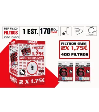 Filtros 6Mm Expo 2 X 1,75€ 170 Bolsas