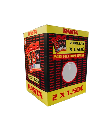 2X1,5€ Expositor Filtros Tabaco 8Mm - 240 Unidades