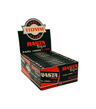 Papel De Liar Negro 110Mm + Tips - 24 Librillos