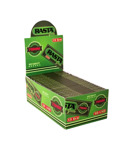 Papel De Liar Verde 78Mm - 50