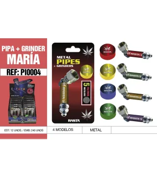 Pipa + Grinder Rasta María