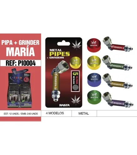 Pipa + Grinder Rasta María