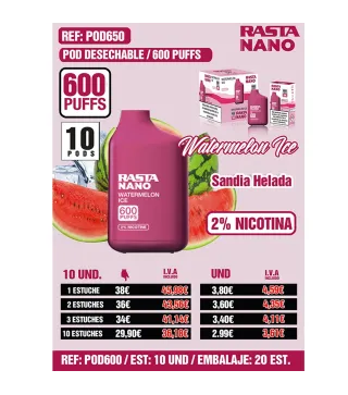 Pod Nano 2% 600 - Sandia Est 10 Emb 20