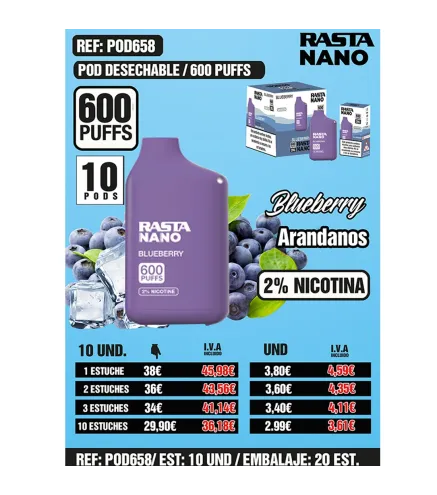 Pod Nano 2% 600 - Arandanos Est 10 Emb 20