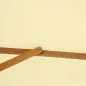 Sombrilla Parasol de Madera 250x230 cm para Exterior con 6 Varillas Sistema de Polea Color Crema