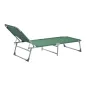 Cama de Camping Plegable con Respaldo Ajustable en 4 Niveles Carga 120 kg para Playa Jardín Piscina 187x58x28 cm Verde