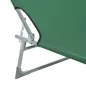 Cama de Camping Plegable con Respaldo Ajustable en 4 Niveles Carga 120 kg para Playa Jardín Piscina 187x58x28 cm Verde