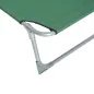 Cama de Camping Plegable con Respaldo Ajustable en 4 Niveles Carga 120 kg para Playa Jardín Piscina 187x58x28 cm Verde
