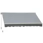Toldo para Patio Balcón Terraza y Jardín de 400x250cm con brazo articulado de Aluminio y tela de Poliéster de 280g/m² Color Gris