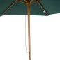 Sombrilla Parasol de Madera Ø250x230cm para Exterior con 6 Varillas Sistema de Polea Color Verde