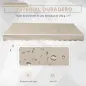 Toldo Manual 395x245 cm con Manivela Toldo Balcón Patio Terraza de Aluminio y Tejido Poliéster 280 g/m² Anti-UV Beige